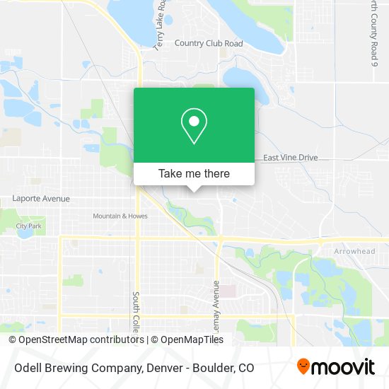 Odell Brewing Company map