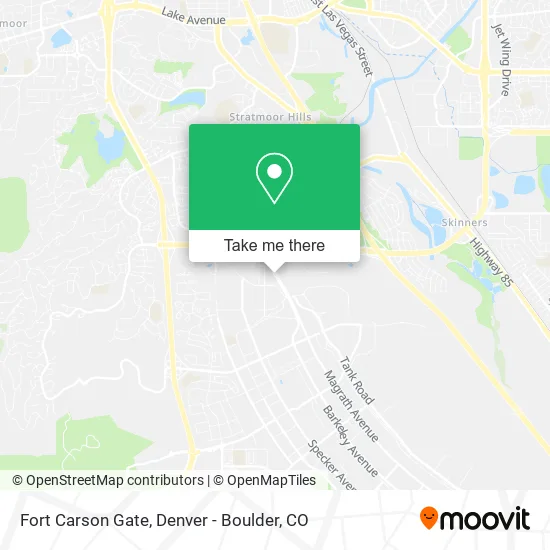 Fort Carson Gate map