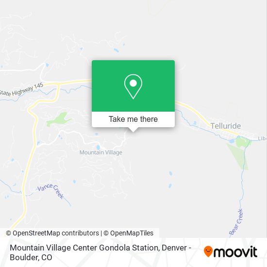 Mapa de Mountain Village Center Gondola Station