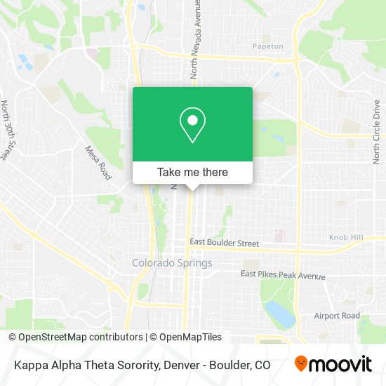 Kappa Alpha Theta Sorority map