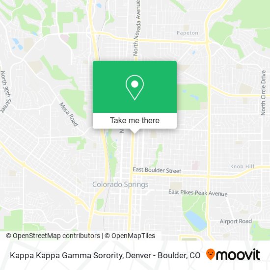 Kappa Kappa Gamma Sorority map