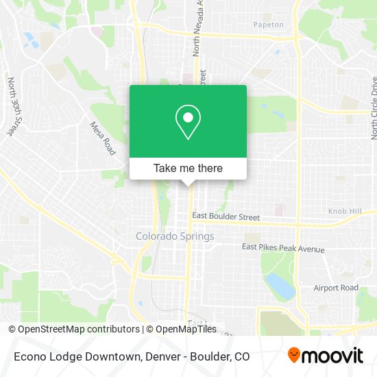 Mapa de Econo Lodge Downtown