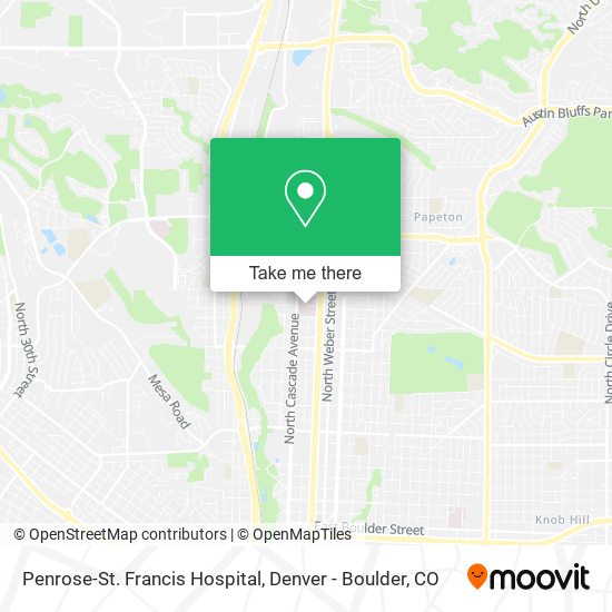 Penrose-St. Francis Hospital map