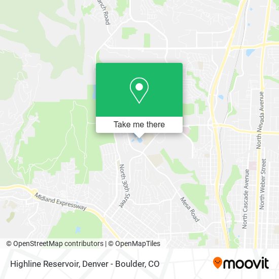 Highline Reservoir map