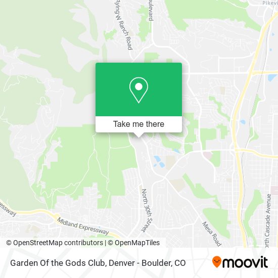 Garden Of the Gods Club map