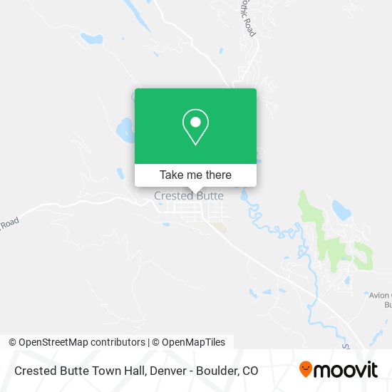 Mapa de Crested Butte Town Hall