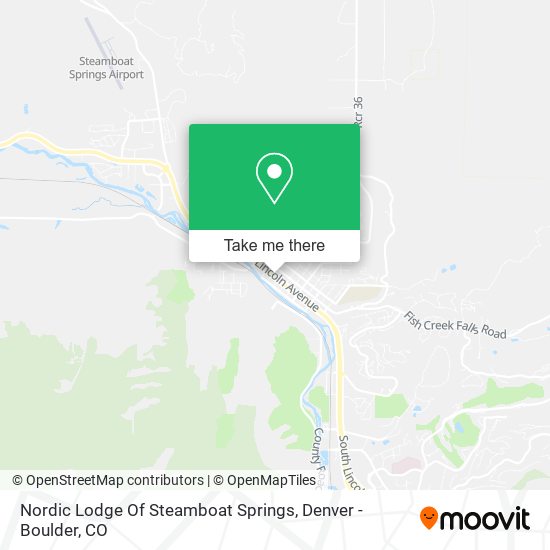 Nordic Lodge Of Steamboat Springs map