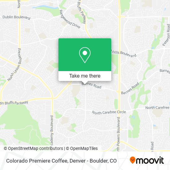 Colorado Premiere Coffee map