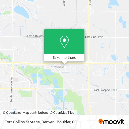 Fort Collins Storage map