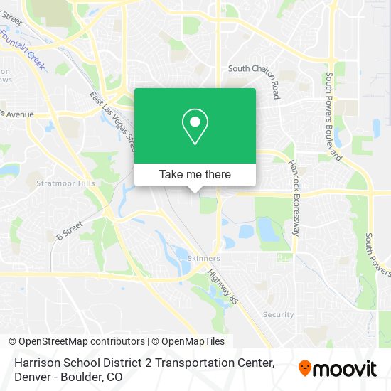 Mapa de Harrison School District 2 Transportation Center