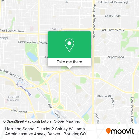 Harrison School District 2 Shirley Williams Administrative Annex map