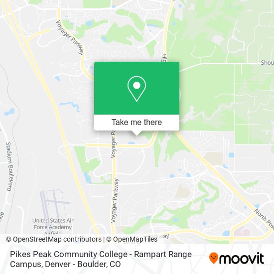 Pikes Peak Community College - Rampart Range Campus map