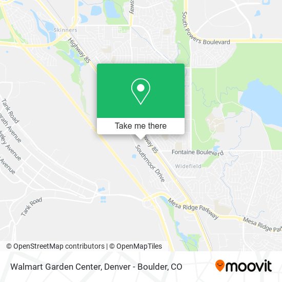 Mapa de Walmart Garden Center