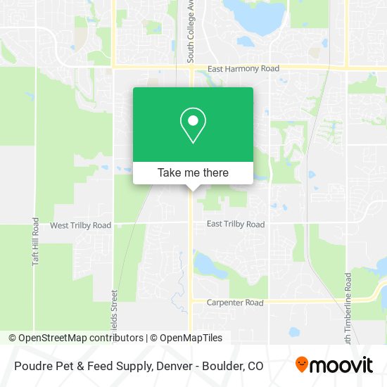 Mapa de Poudre Pet & Feed Supply