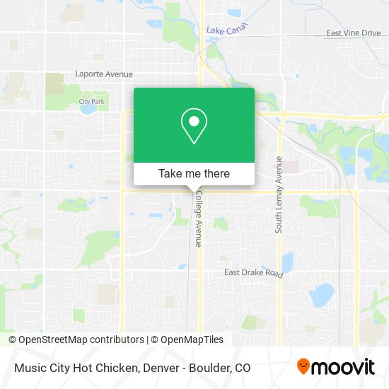 Music City Hot Chicken map