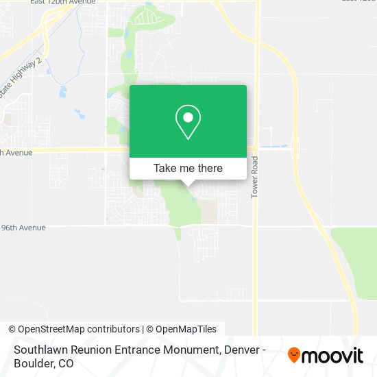 Southlawn Reunion Entrance Monument map