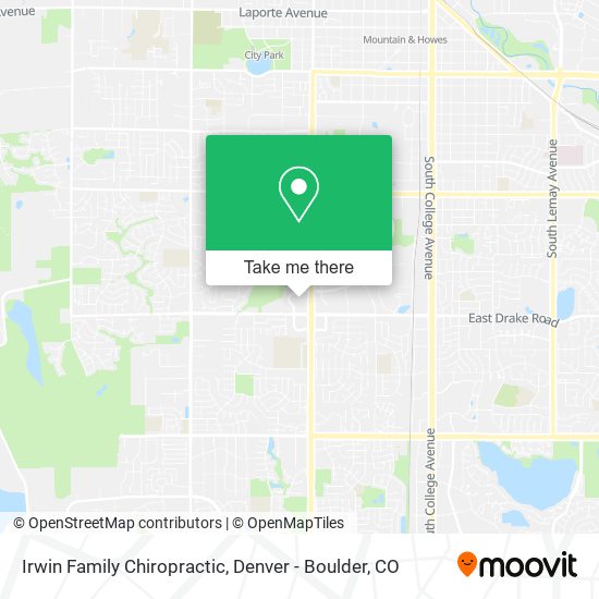 Irwin Family Chiropractic map