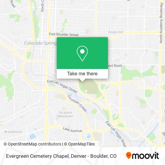 Evergreen Cemetery Chapel map