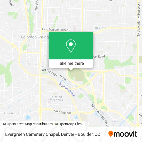 Evergreen Cemetery Chapel map