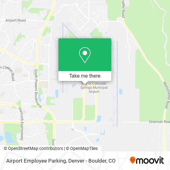 Airport Employee Parking map