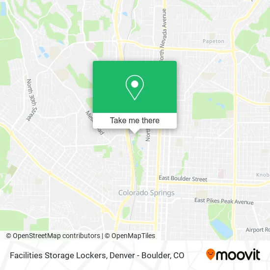 Facilities Storage Lockers map