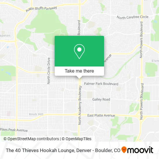 The 40 Thieves Hookah Lounge map