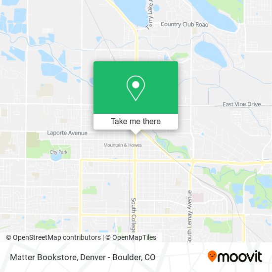 Mapa de Matter Bookstore