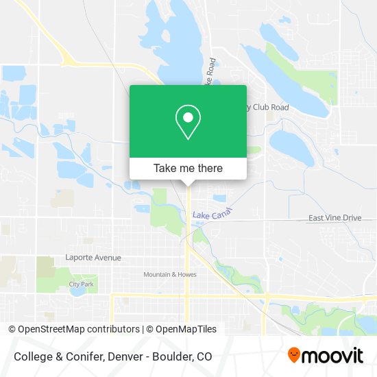 College & Conifer map