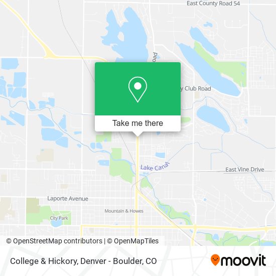 Mapa de College & Hickory