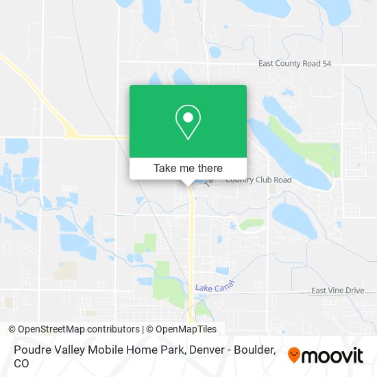 Mapa de Poudre Valley Mobile Home Park
