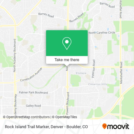 Mapa de Rock Island Trail Marker