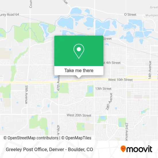 Greeley Post Office map