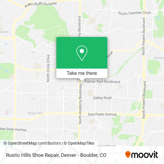 Rustic Hills Shoe Repair map