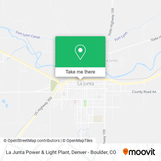 La Junta Power & Light Plant map