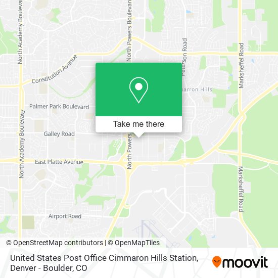 Mapa de United States Post Office Cimmaron Hills Station