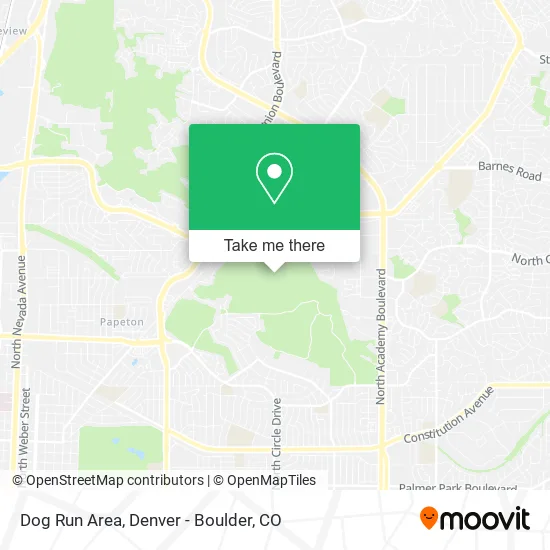 Dog Run Area map