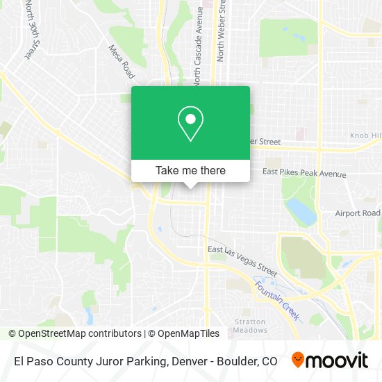 Mapa de El Paso County Juror Parking