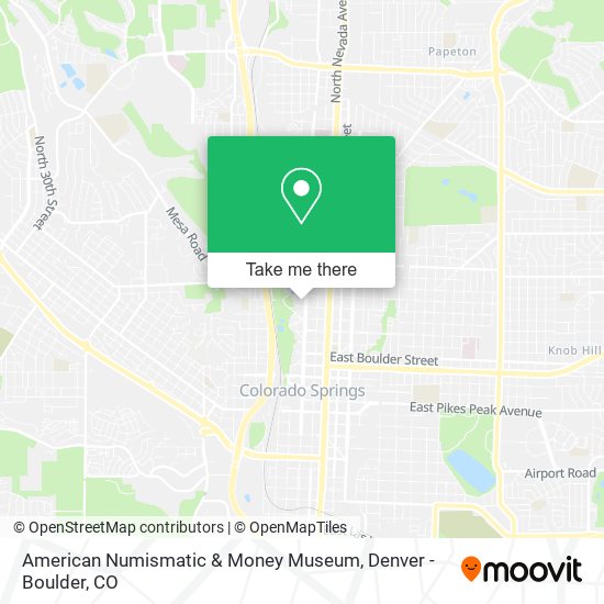 Mapa de American Numismatic & Money Museum