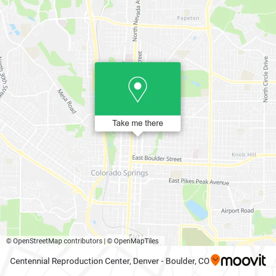 Centennial Reproduction Center map