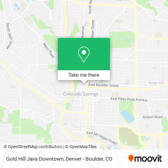 Gold Hill Java Downtown map