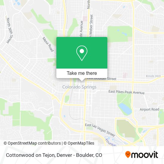 Cottonwood on Tejon map