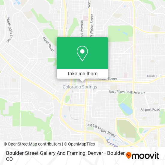 Mapa de Boulder Street Gallery And Framing