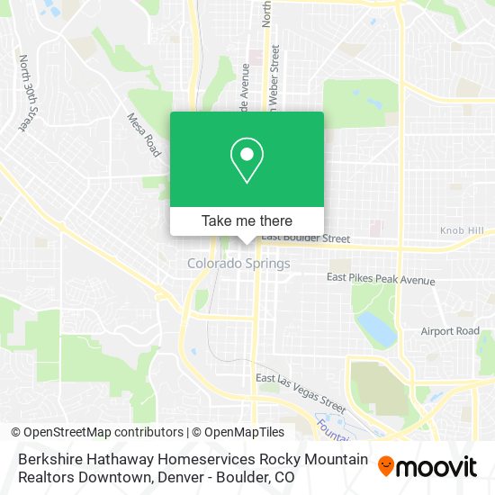 Berkshire Hathaway Homeservices Rocky Mountain Realtors Downtown map