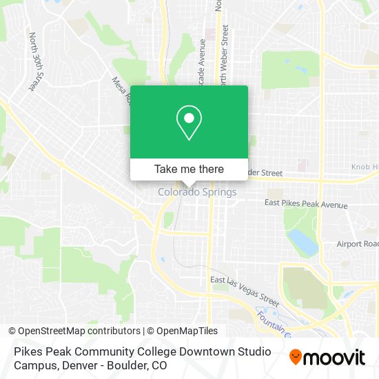 Pikes Peak Community College Downtown Studio Campus map