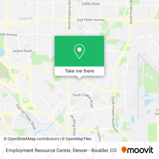 Employment Resource Center map