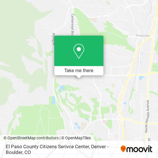 El Paso County Citizens Serivce Center map