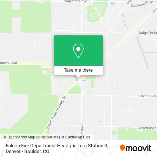 Falcon Fire Department Headquarters Station 3 map