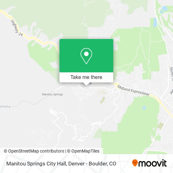 Manitou Springs City Hall map