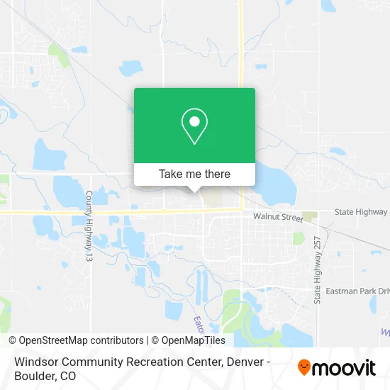 Windsor Community Recreation Center map