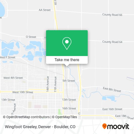 Mapa de Wingfoot Greeley